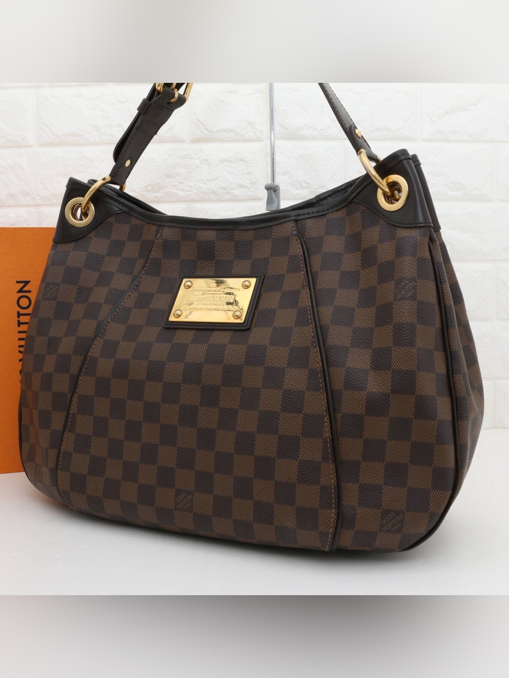 Pre-owned Louis Vuitton Brown Damier Ebene Shoulder Bag with Gold Hardware